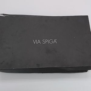 Via Spiga Black Leather Heel Boots